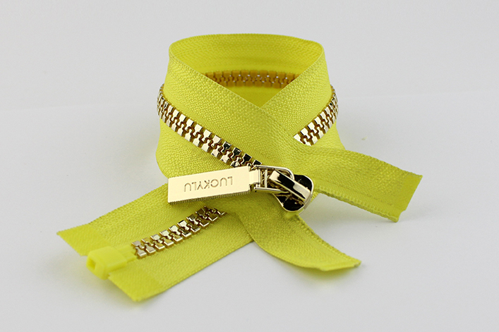 Plated teeth plastic zipper